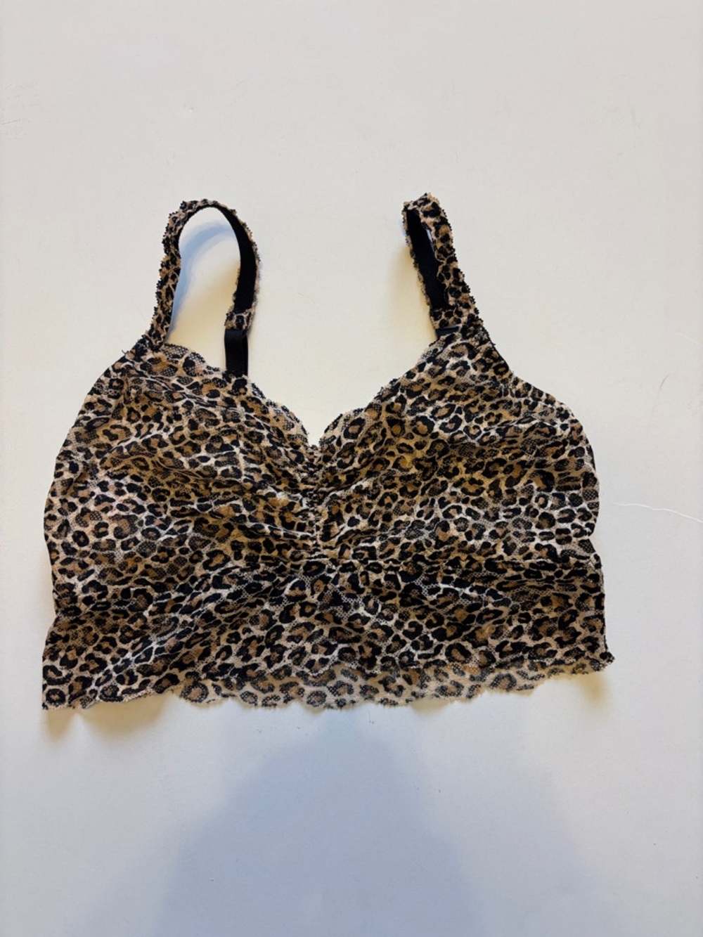 Victoria's Secret PINK Leopard Lace Bralette - Black/Tan